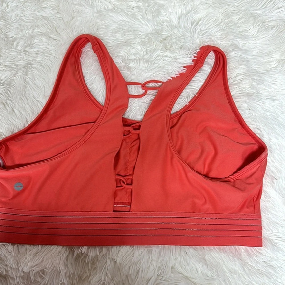 Avia Sports Bra Color is Melon - Picture 2 of 9